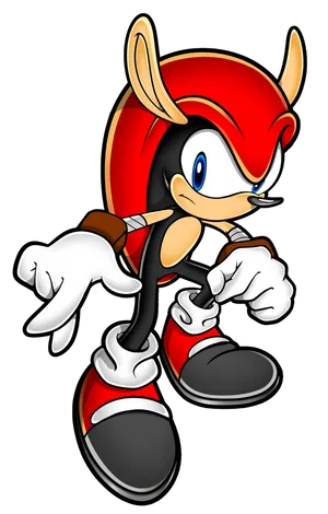 Red Echidna Character PNG Image