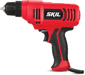 Red Electric Drill PNG Image