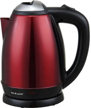 Red Electric Kettle Modern Design PNG Image