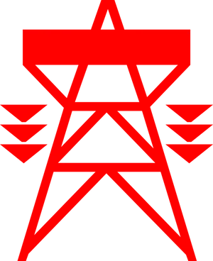 Red Electric Star Logo PNG Image