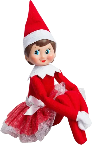 Red Elf On The Shelf Doll PNG Image