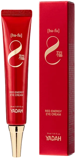 Red Energy Eye Cream Yadah Packaging PNG Image