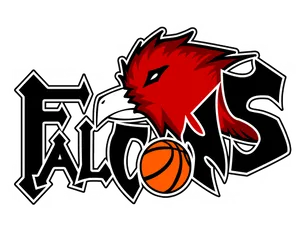 Red Falcon Basketball Logo PNG Image