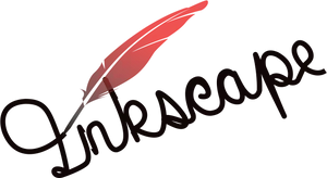 Red Feather Pen Inkscape Logo PNG Image