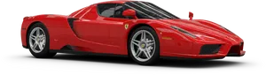 Red Ferrari Enzo Side View PNG Image