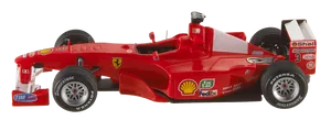 Red Ferrari F1 Model Car PNG Image