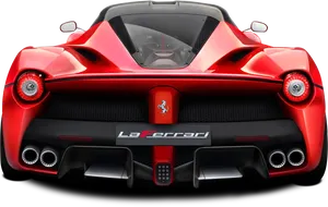 Red Ferrari La Ferrari Front View PNG Image