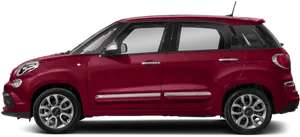 Red Fiat500 L Side View PNG Image