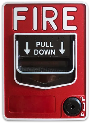 Red Fire Alarm Wall Mounted.png PNG Image