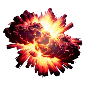 Red Fire Explosion Art Png Ppf PNG Image