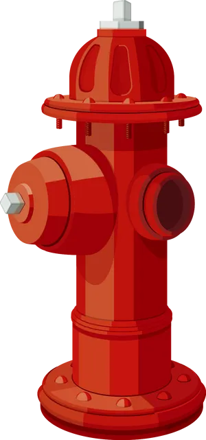 Red Fire Hydrant Vector Illustration PNG Image