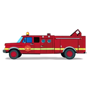 Red Firefighter Van Png 06202024 PNG Image