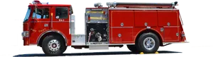 Red Firetruck Side View H D PNG Image