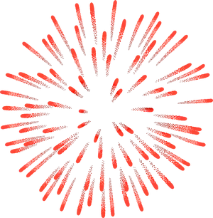 Red Firework Explosion Graphic PNG Image