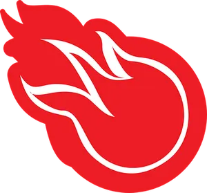 Red Flame Icon PNG Image