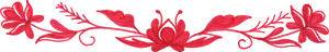 Red Floral Border Design PNG Image