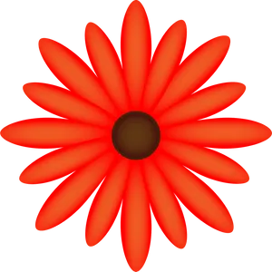 Red Flower Simple Background PNG Image