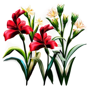 Red Flowers Clipart Png 06122024 PNG Image