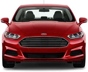 Red Ford Fusion Front View2023 PNG Image