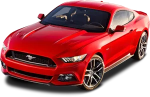 Red Ford Mustang G T Coupe PNG Image