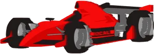 Red Formula One Racer Silhouette PNG Image