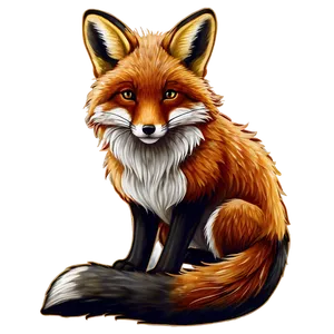 Red Fox Illustration Png 28 PNG Image