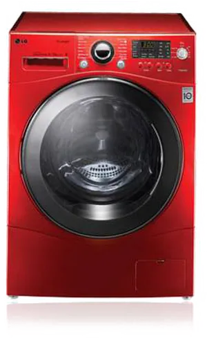 Red Front Load Washing Machine PNG Image