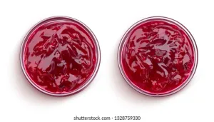 Red Fruit Jamin Glass Bowls Top View PNG Image