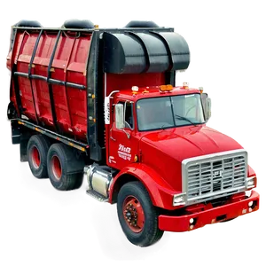 Red Garbage Truck Png Plc PNG Image