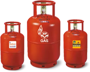 Red Gas Cylinders Brands India PNG Image