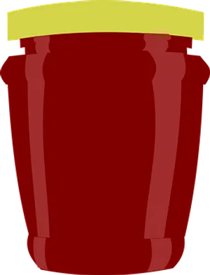 Red Glass Jar Cartoon PNG Image