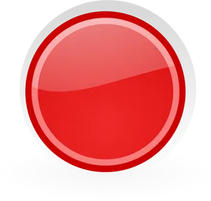 Red Glossy Button Graphic PNG Image