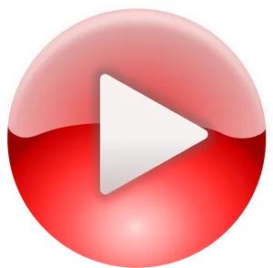 Red Glossy Play Button PNG Image