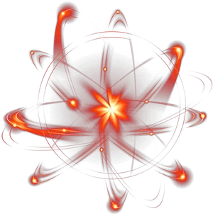 Red Glow Abstract Art PNG Image