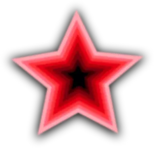 Red Gradient Star Graphic PNG Image