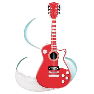 Red Guitar Art Png Sek PNG Image