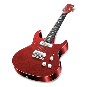 Red Guitar Illustration Png Srm PNG Image