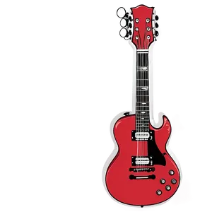 Red Guitar Outline Png Fon PNG Image