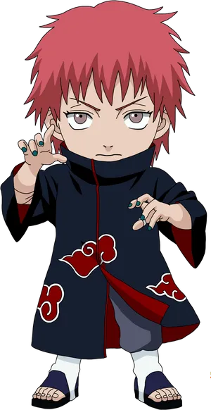 Red Haired Puppet Master Anime Character.png PNG Image