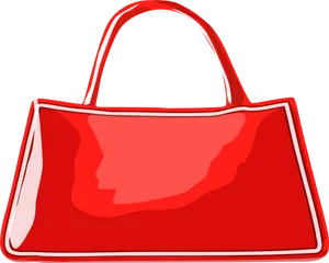 Red Handbag Illustration PNG Image