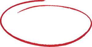 Red Handdrawn Circle Graphic PNG Image