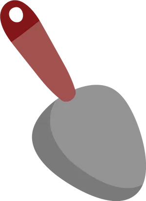 Red Handled Flat Shovel Icon PNG Image