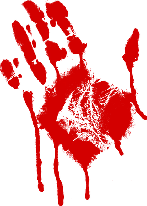 Red Handprint Pattern PNG Image