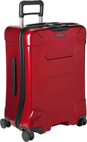 Red Hardshell Carry On Luggage PNG Image