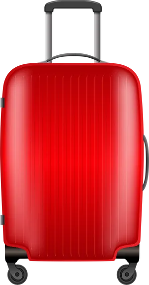 Red Hardshell Travel Suitcase PNG Image