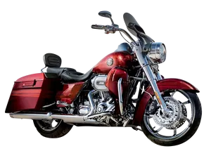 Red Harley Davidson Motorcycle PNG Image