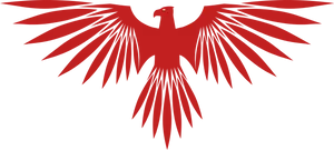 Red Hawk Silhouette Graphic PNG Image