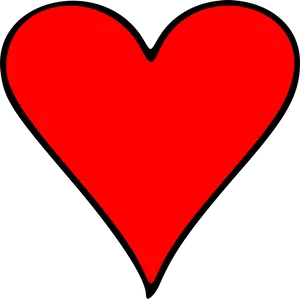 Red Heart Black Background PNG Image