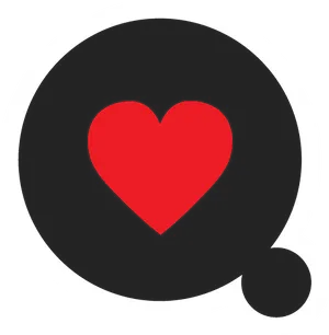 Red Heart Black Circle Icon PNG Image