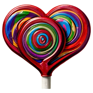 Red Heart Lollipop Png 06292024 PNG Image